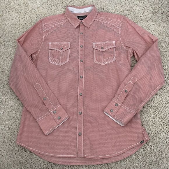 Buckle Black Other - Buckle Black Shirt Mens Large Mauve Pink Athletic Fit Western Heavy Stitching